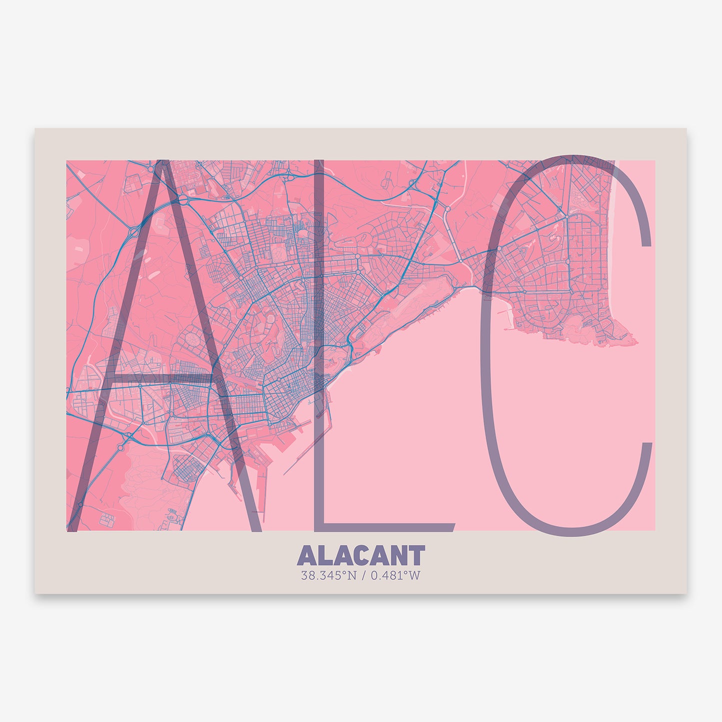 Alacant Map V07 Tuscan / No Frame / No