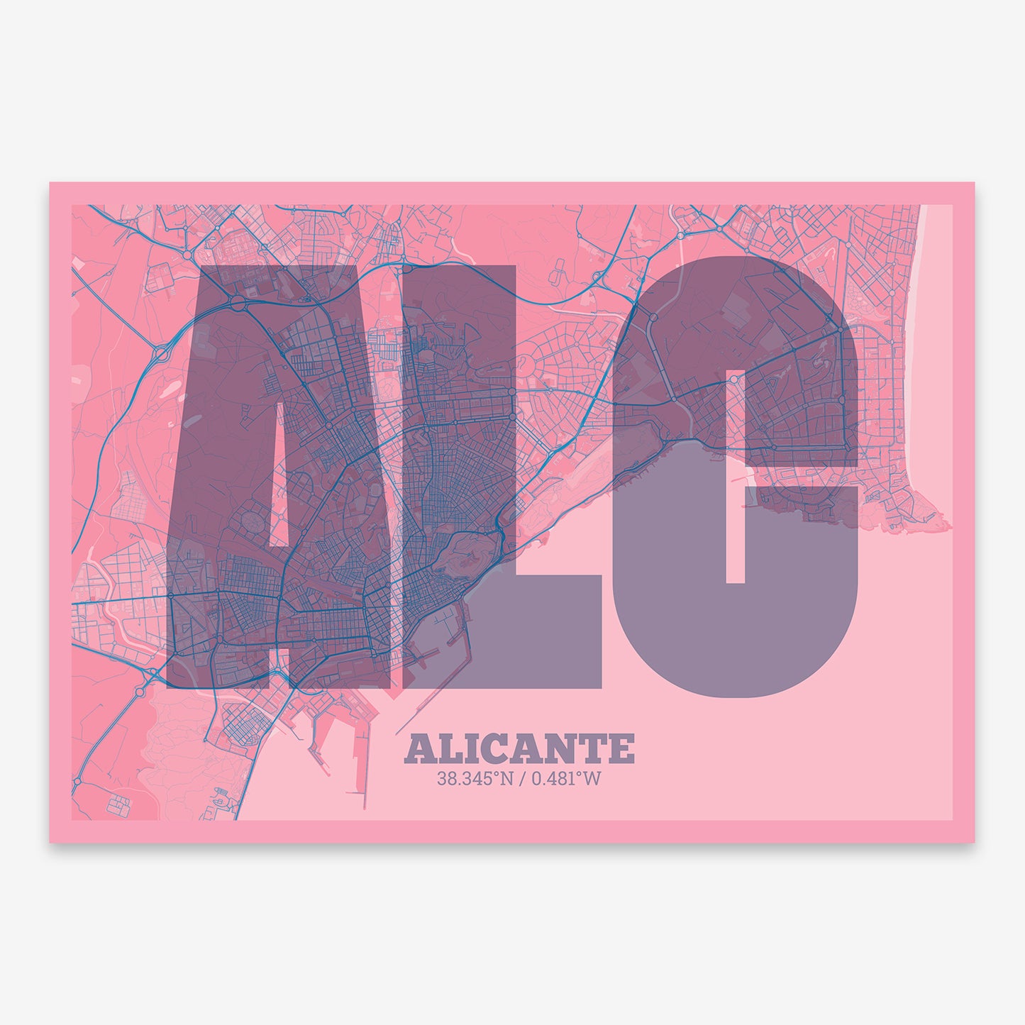 Alicante Map V02 Tuscan / No Frame / No