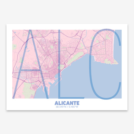 Alicante Map V07 Nursery / No Frame / No