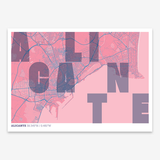 Alicante Map V08 Tuscan / Frame / Yes