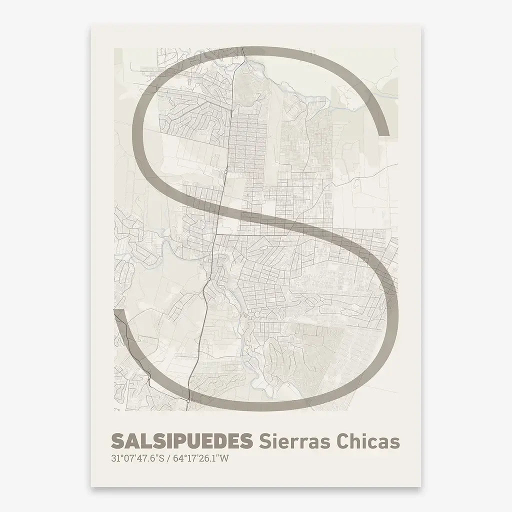 Póster decorativo de Salsipuedes – Arte tipográfico ultrafino
