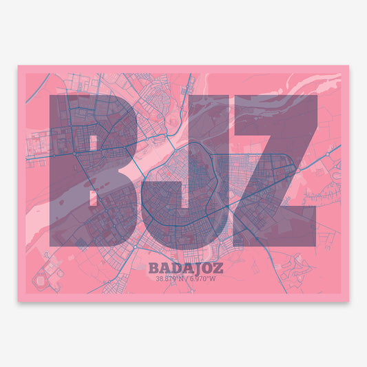 Badajoz Map V02 Tuscan / Frame / Yes