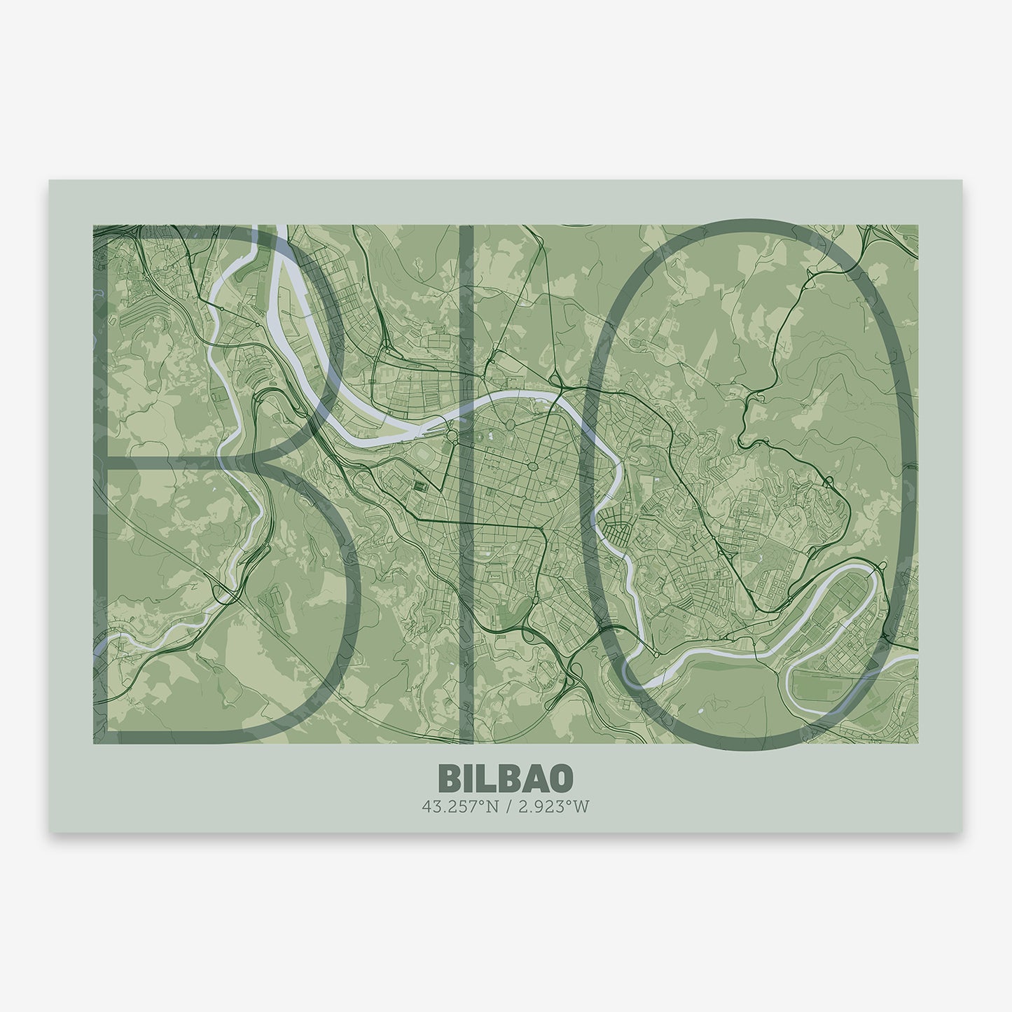 Bilbao Map V07 Kyoto / No Frame / No