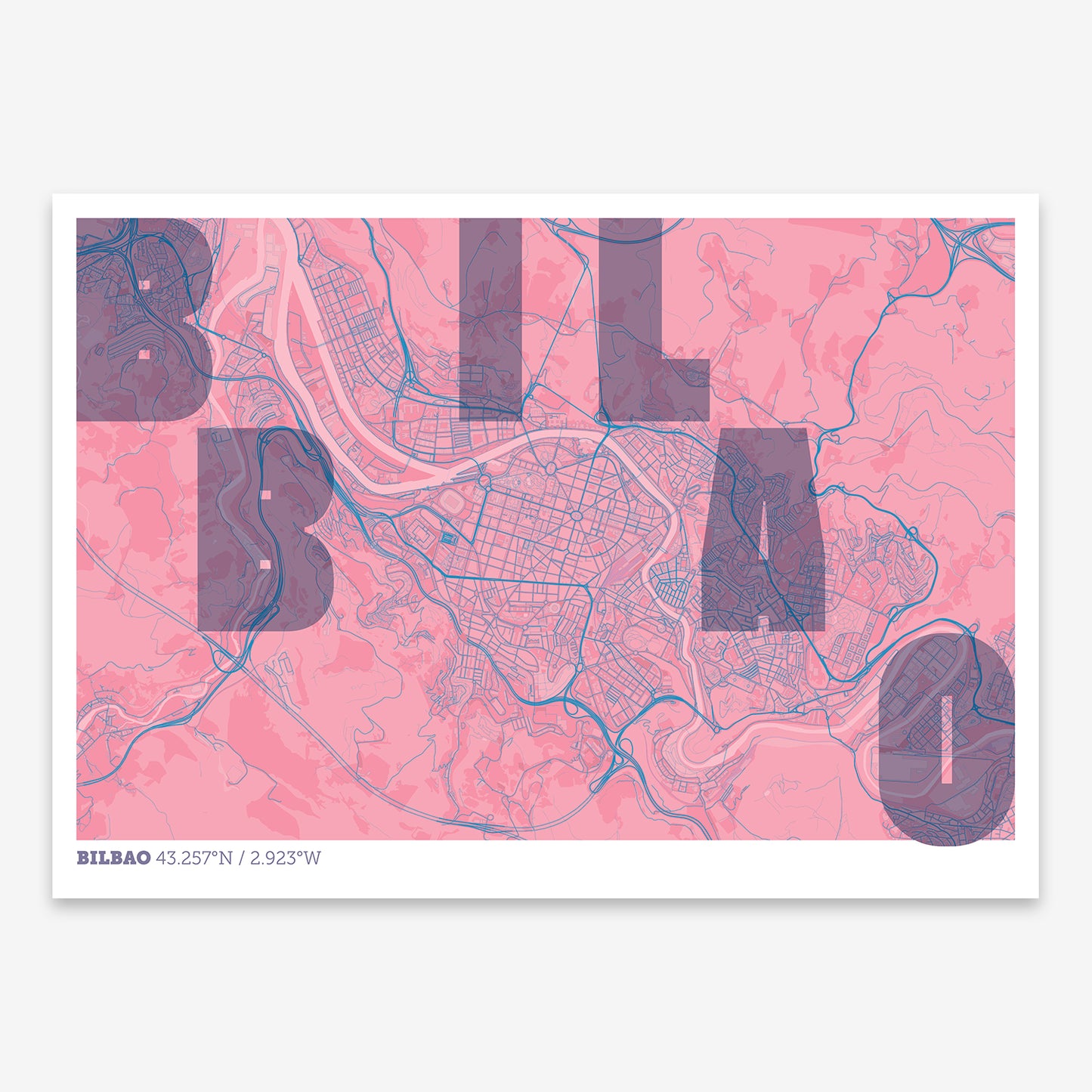 Bilbao Map V08 Tuscan / No Frame / Yes