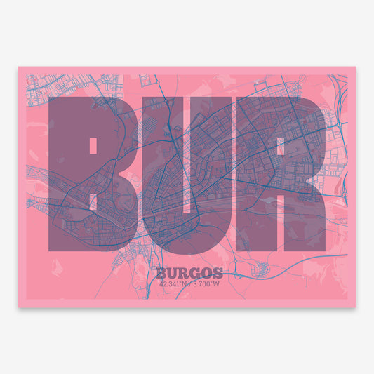 Burgos Map V02 Tuscan / Frame / Yes