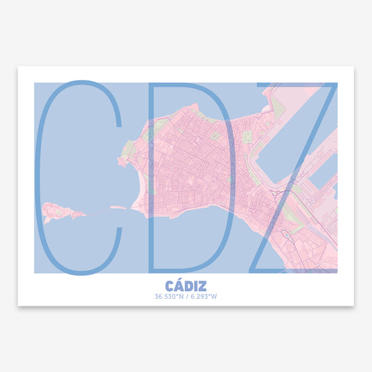 Cadiz Downtown Map V07 nursery