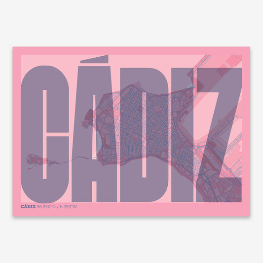 Cadiz Downtown Map V09 Tuscan / Frame / Yes