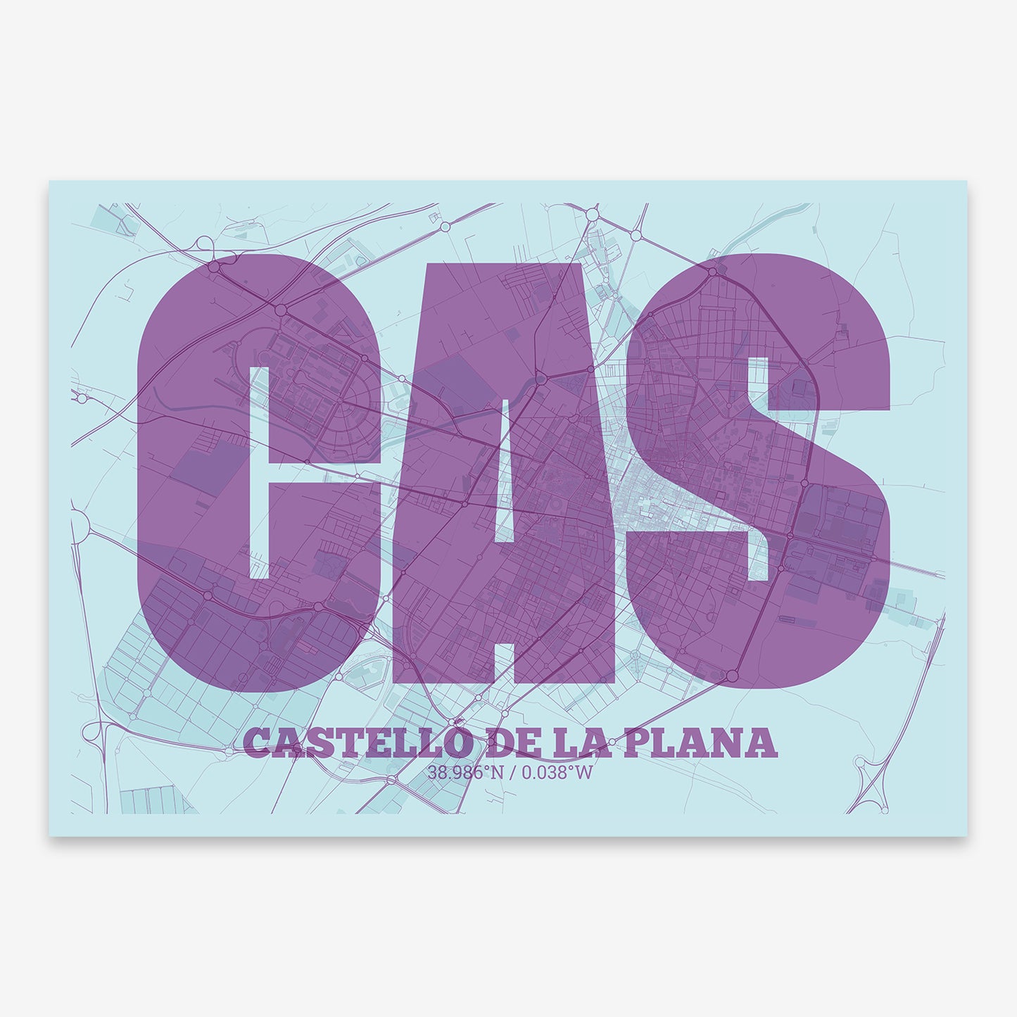 Castellon Map V02 Shabby / No Frame / No