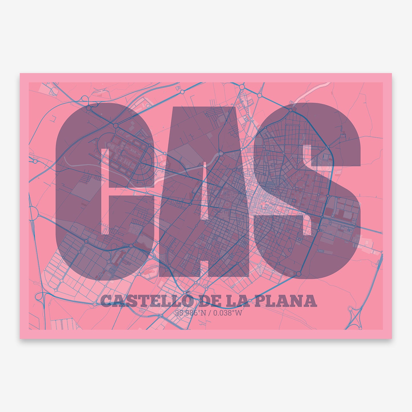 Castellon Map V02 Tuscan / No Frame / Yes