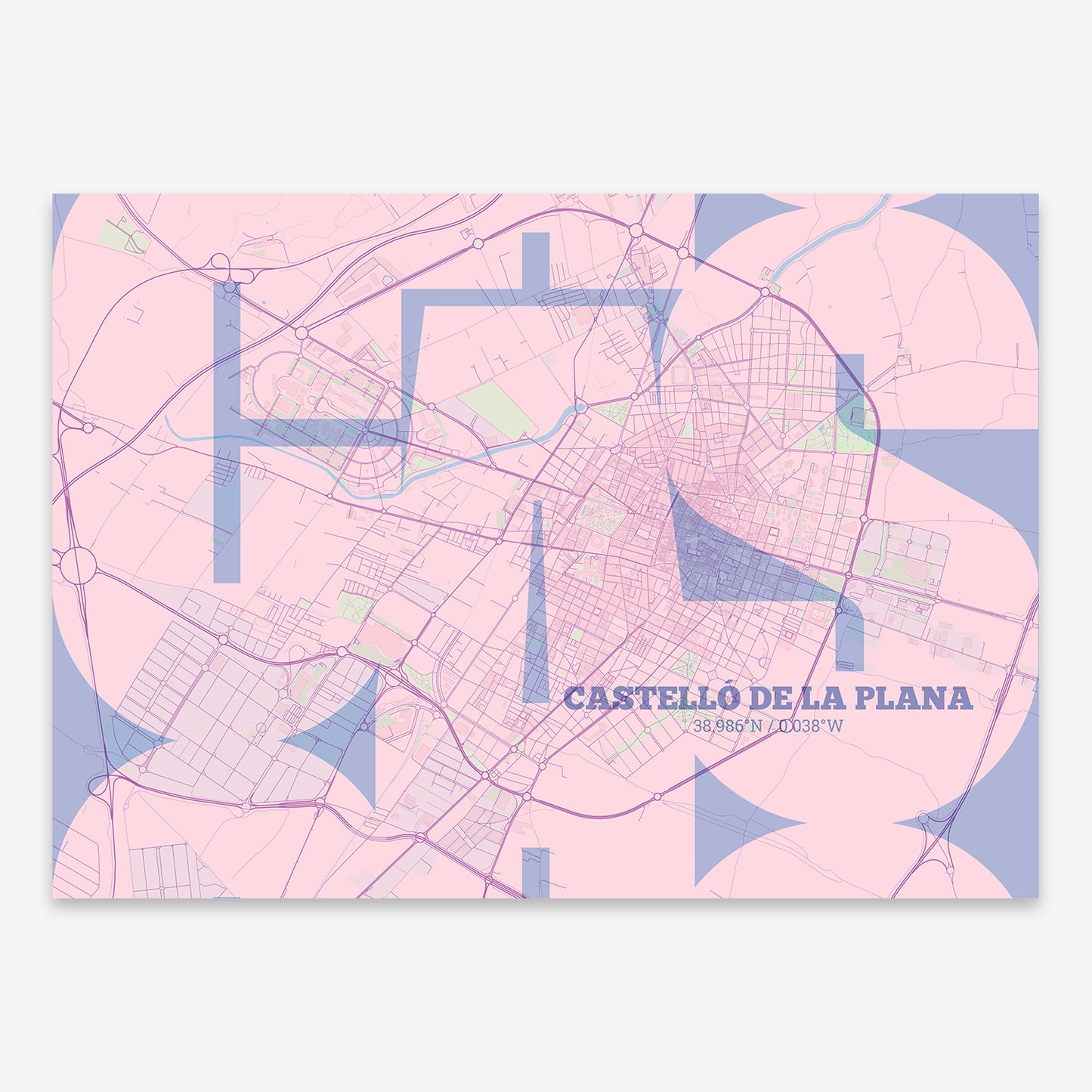 Castellon Map V03 Nursery / Frame / No