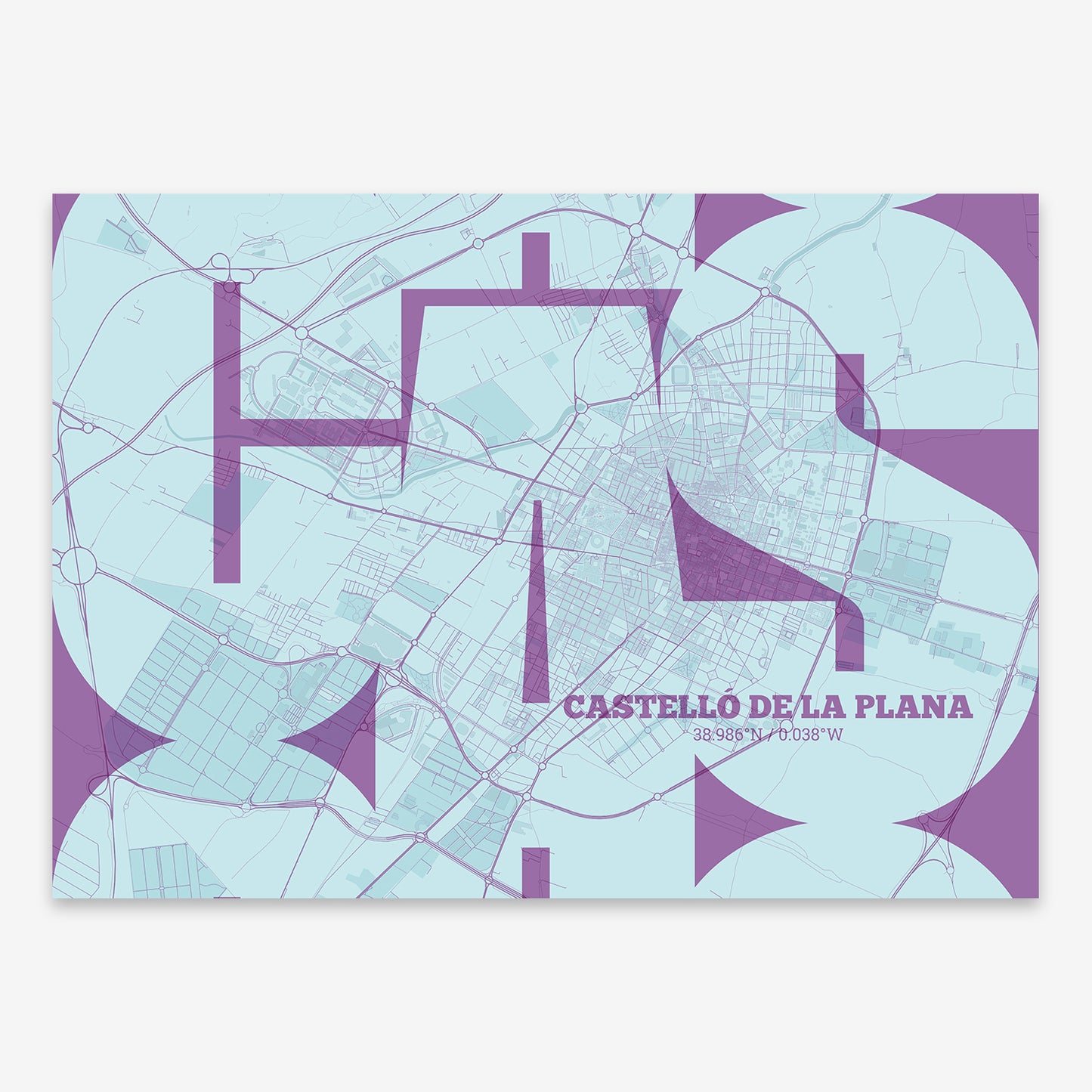 Castellon Map V03 Shabby / No Frame / No