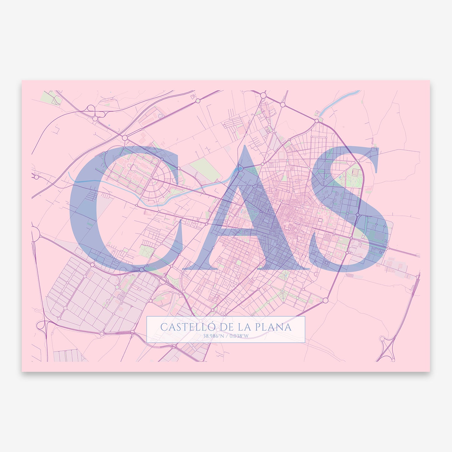 Castellon Map V06 Nursery / Frame / No