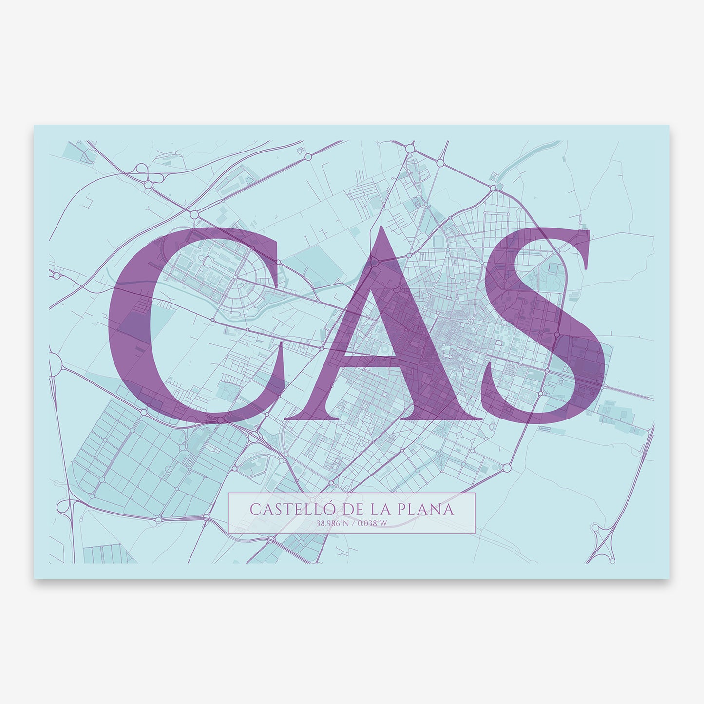 Castellon Map V06 Shabby / No Frame / Yes