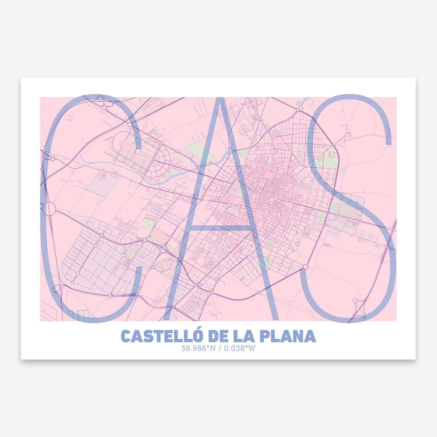 Castellon Map V07 Nursery / No Frame / No