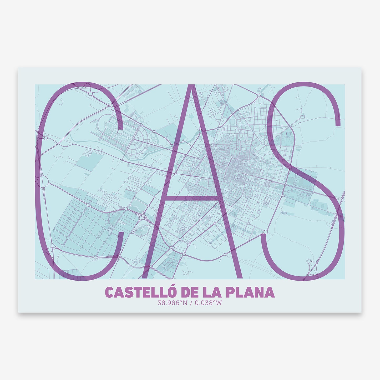 Castellon Map V07 Shabby / No Frame / No