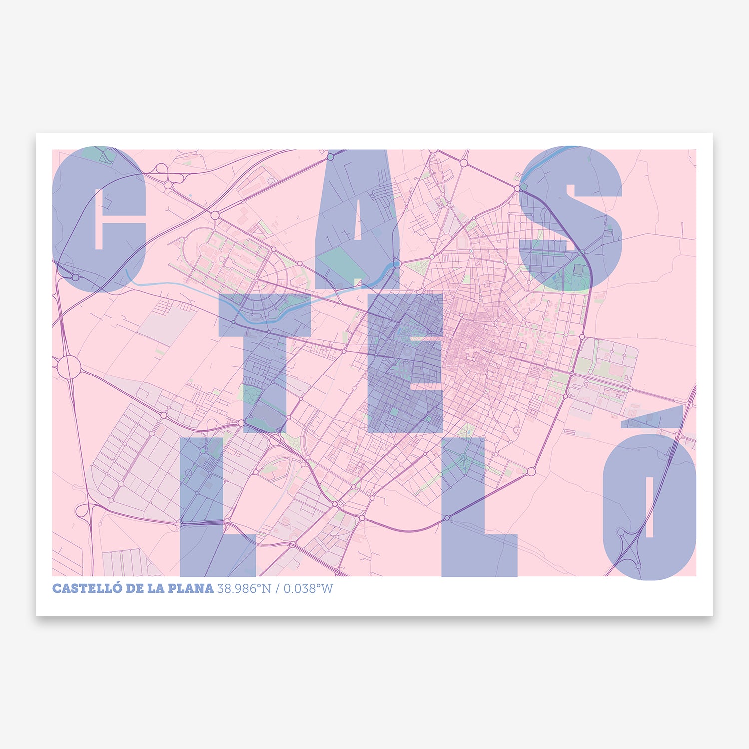 Castellon Map V08 Nursery / No Frame / No