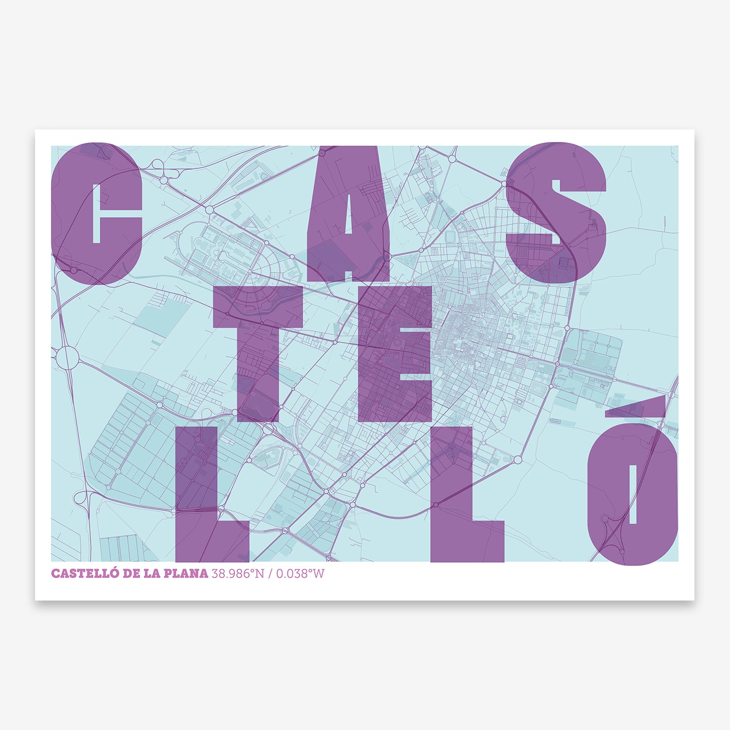 Castellon Map V08 Shabby / No Frame / No