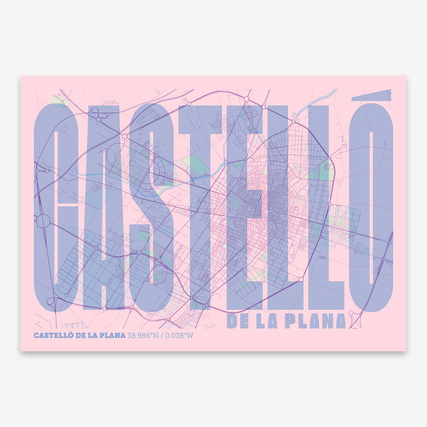 Castellon Map V09 Nursery / Frame / No