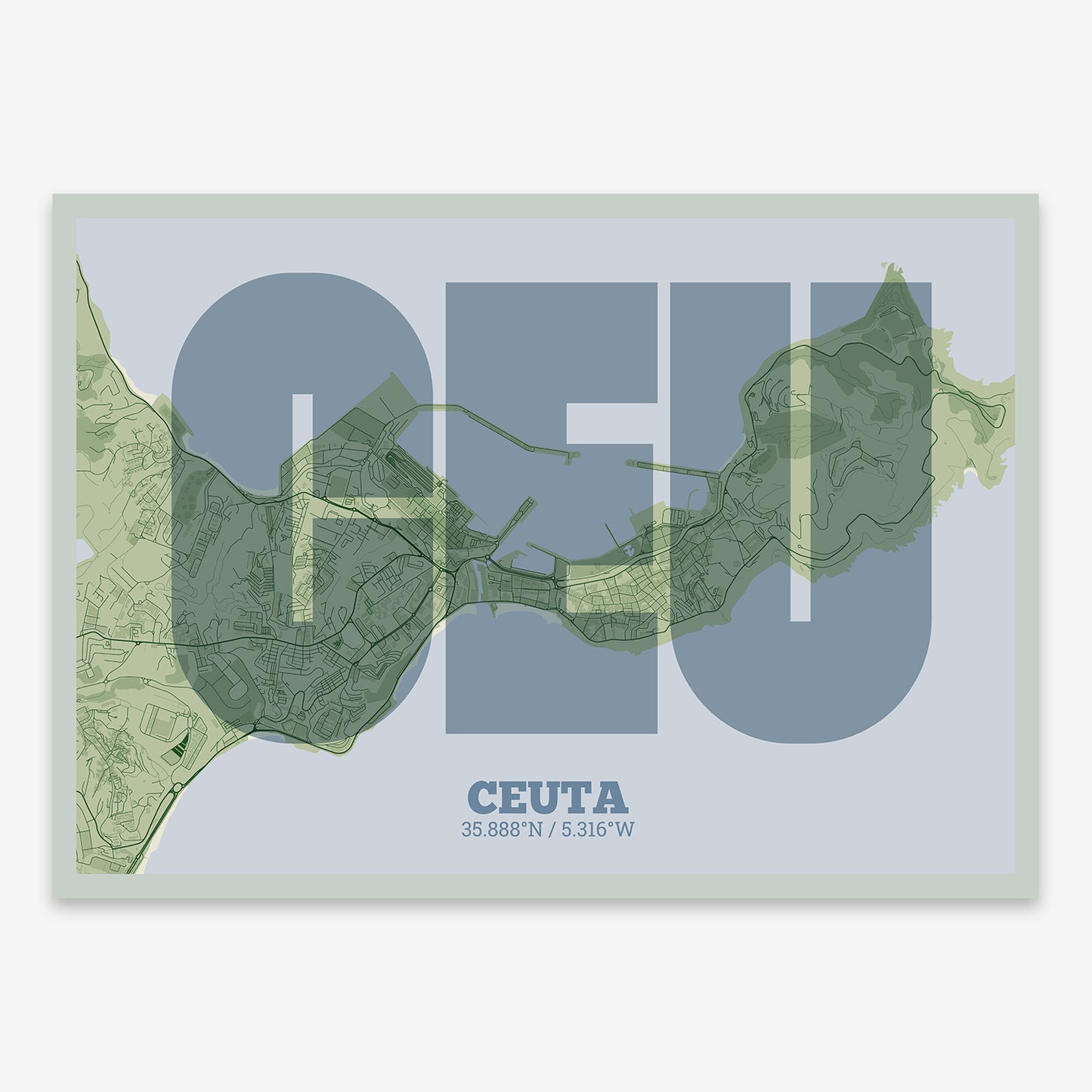 Ceuta Map V02 Kyoto / No Frame / No