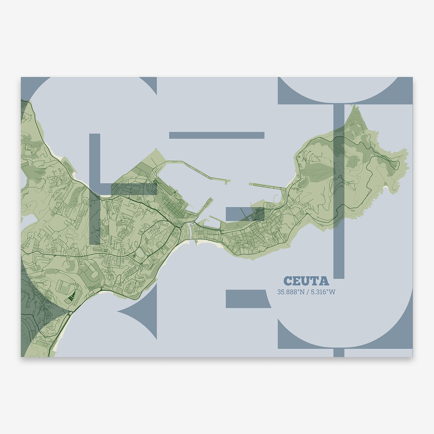 Ceuta Map V03 Kyoto / No Frame / No