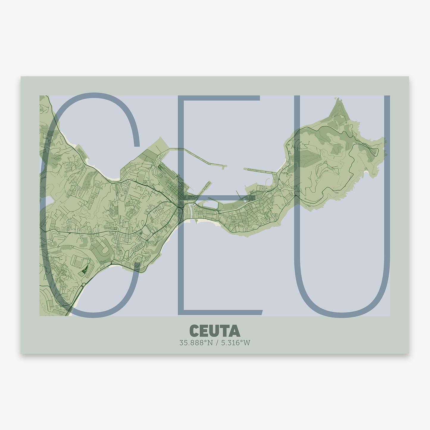 Ceuta Map V07 Kyoto / No Frame / No