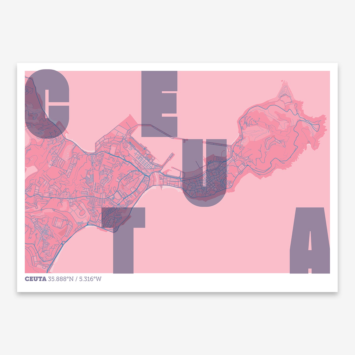 Ceuta Map V08 Tuscan / Frame / Yes