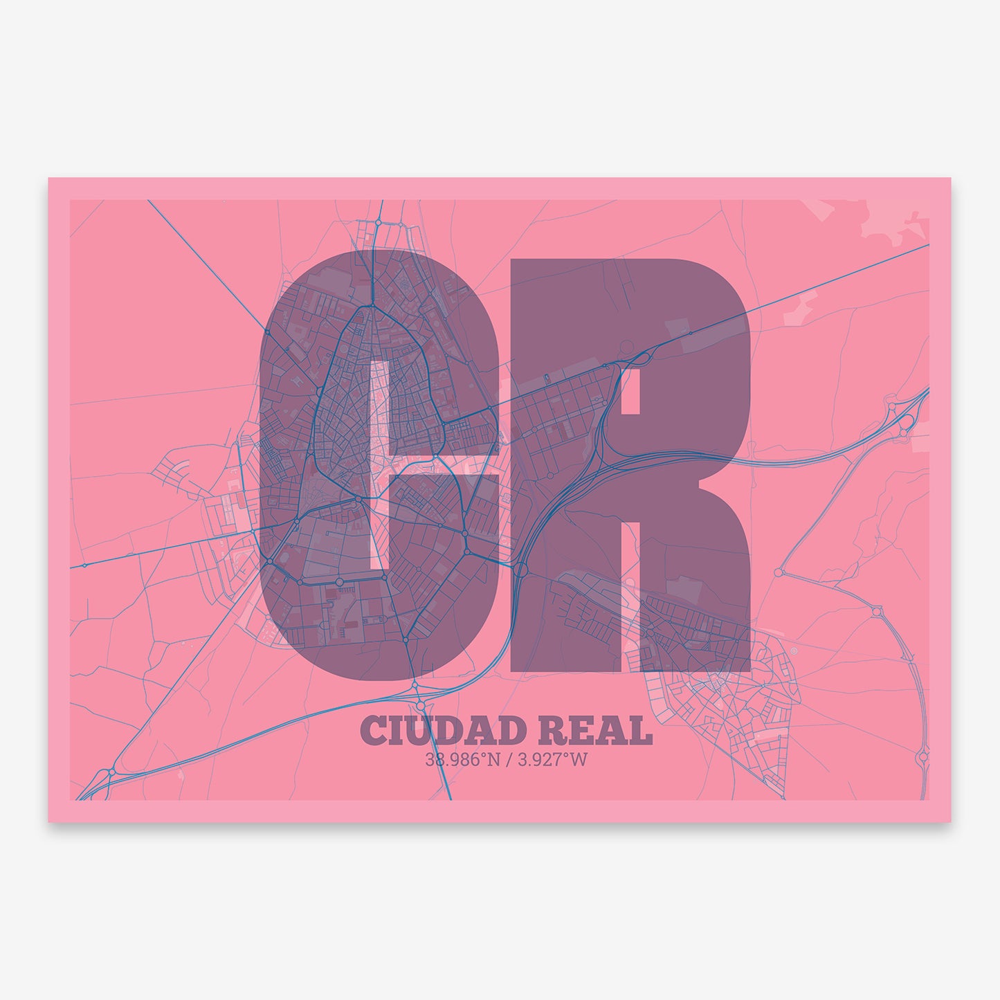 Ciudad Real Map V02 Tuscan / No Frame / No