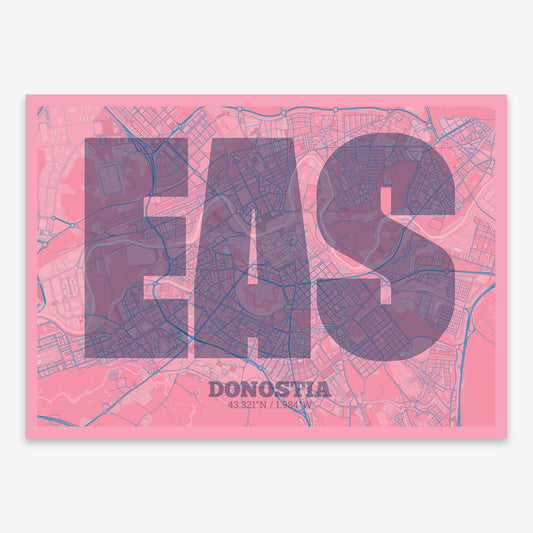 Donostia Map V02 Tuscan / Frame / Yes