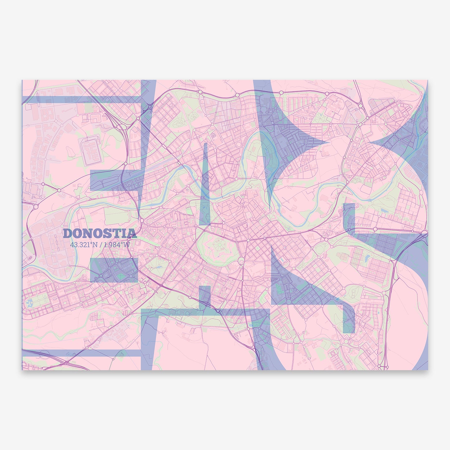 Donostia Map V03 Nursery / Frame / No