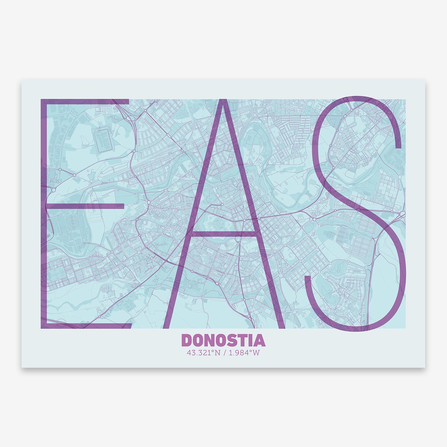 Donostia Map V07 Shabby / No Frame / No