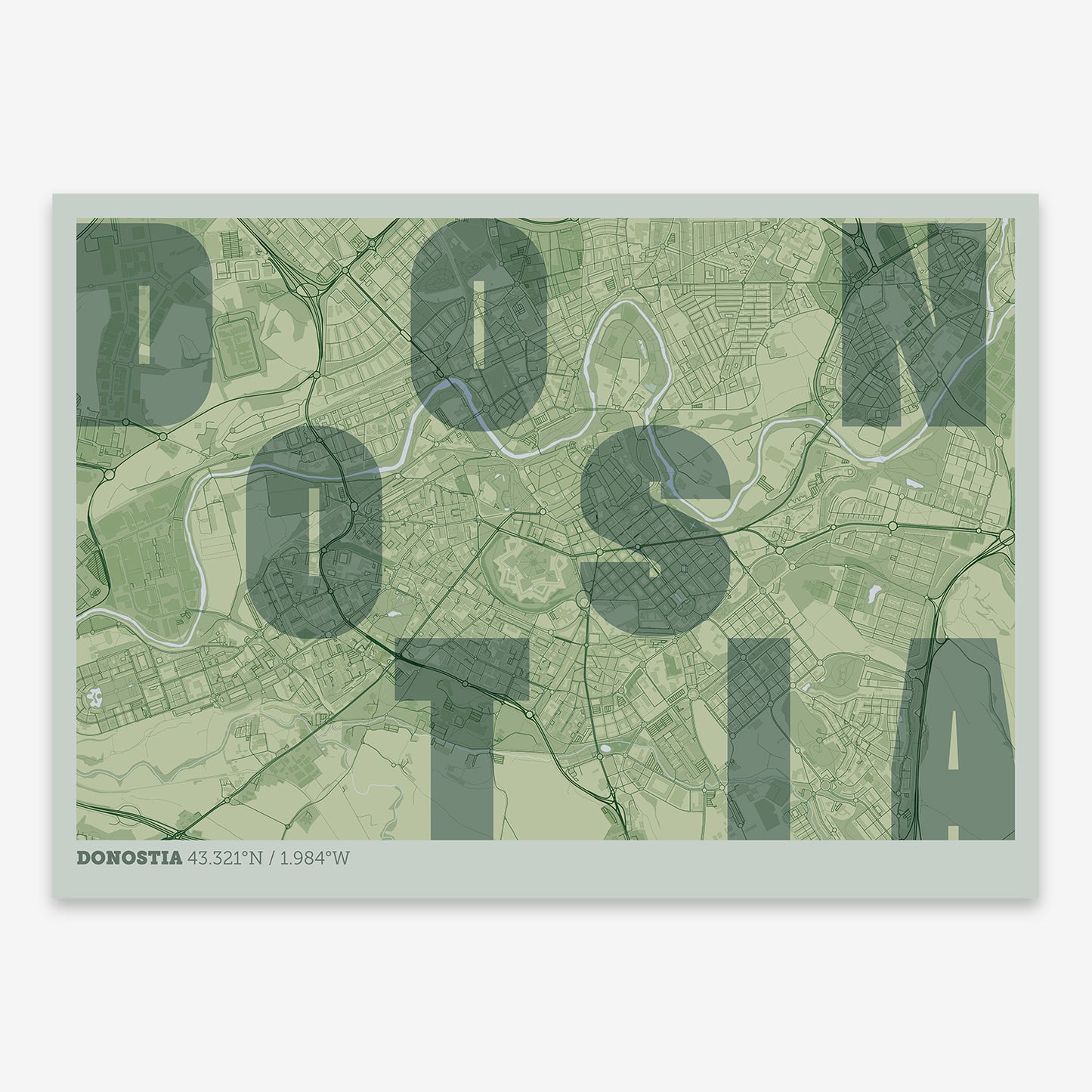 Donostia Map V08 Kyoto / No Frame / Yes