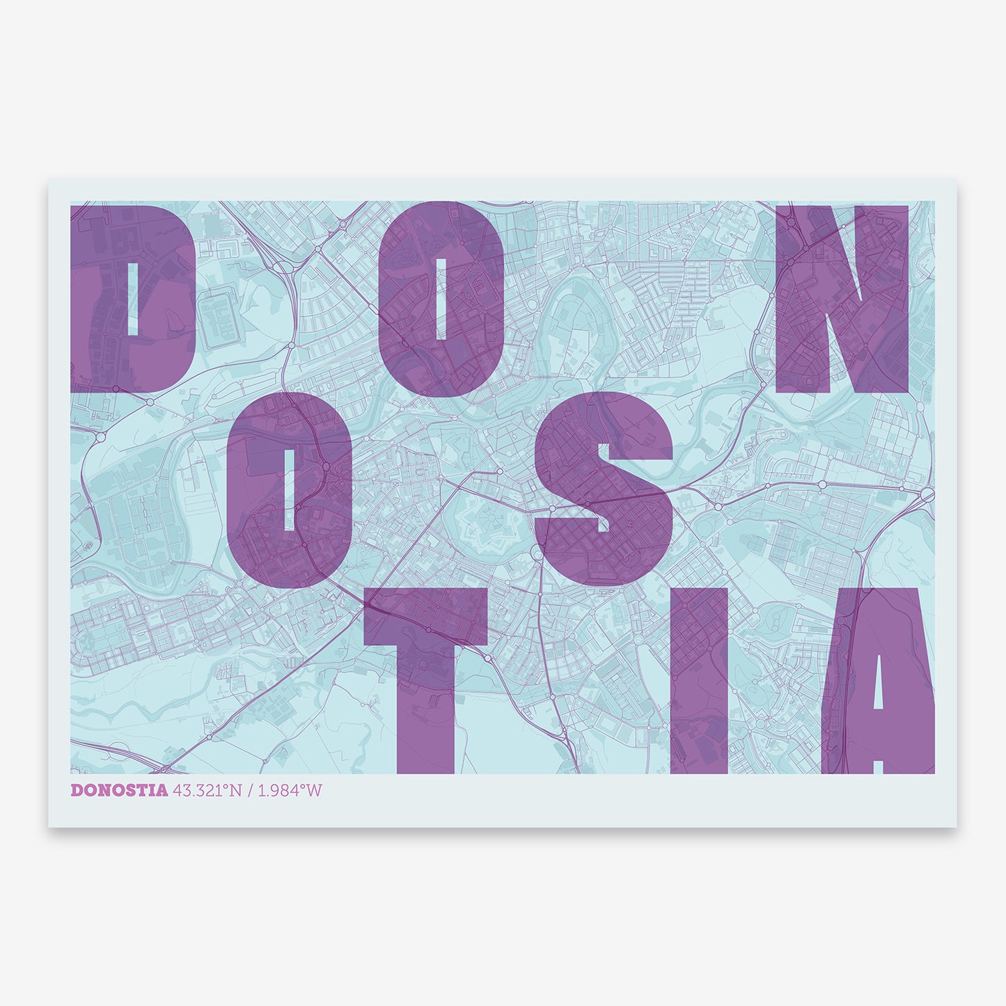 Donostia Map V08 Shabby / No Frame / No