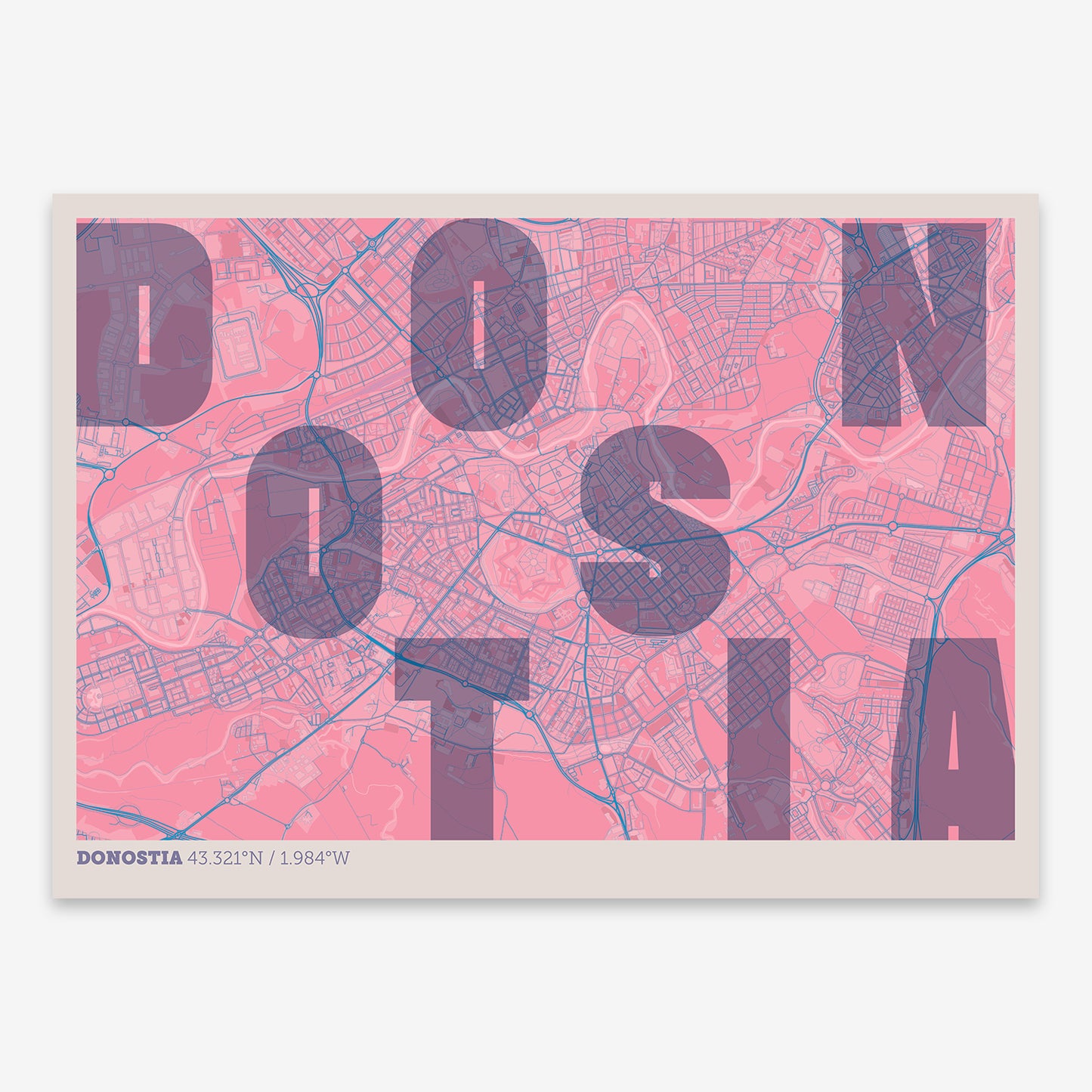 Donostia Map V08 Tuscan / No Frame / No