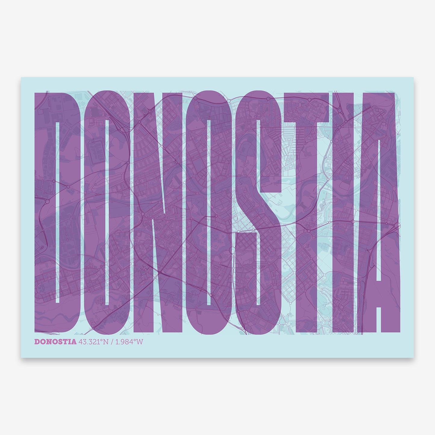 Donostia Map V09 Shabby / Frame / Yes