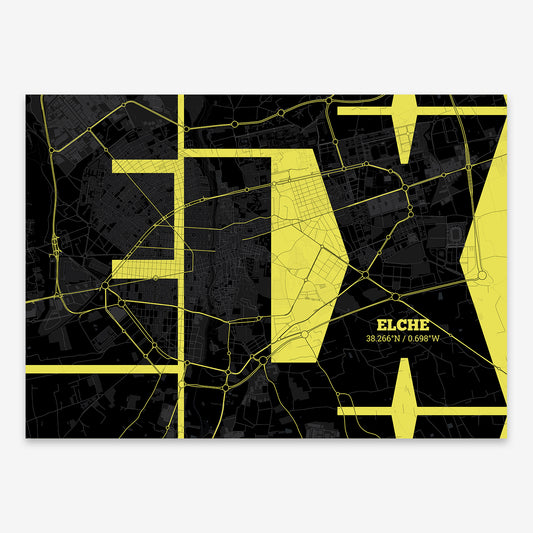 Elche Map V03 Night / Frame / Yes