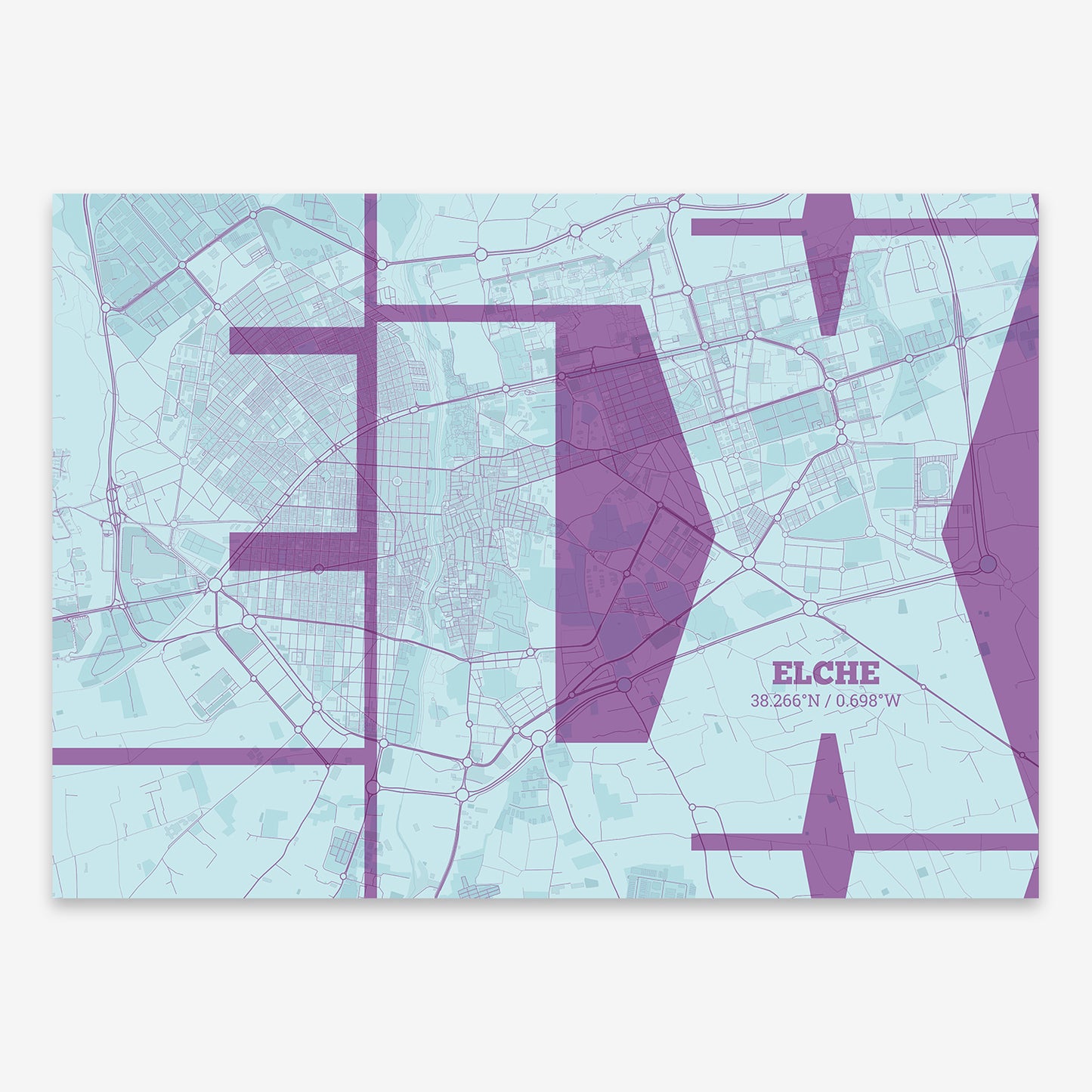 Elche Map V03 Shabby / No Frame / No