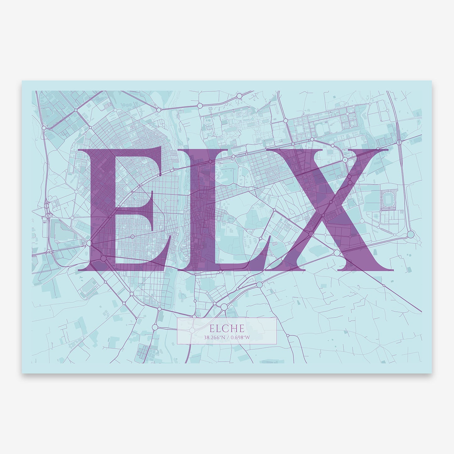 Elche Map V06 Shabby / No Frame / No