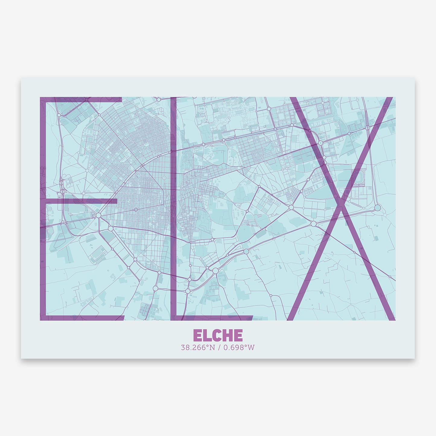 Elche Map V07 Shabby / No Frame / No