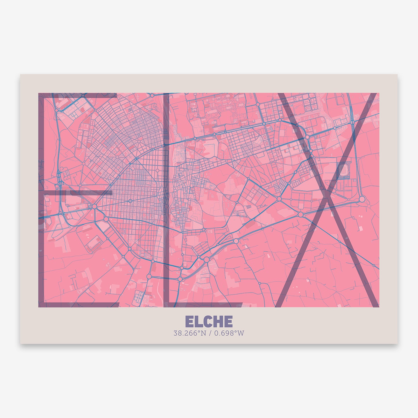 Elche Map V07 Tuscan / No Frame / No