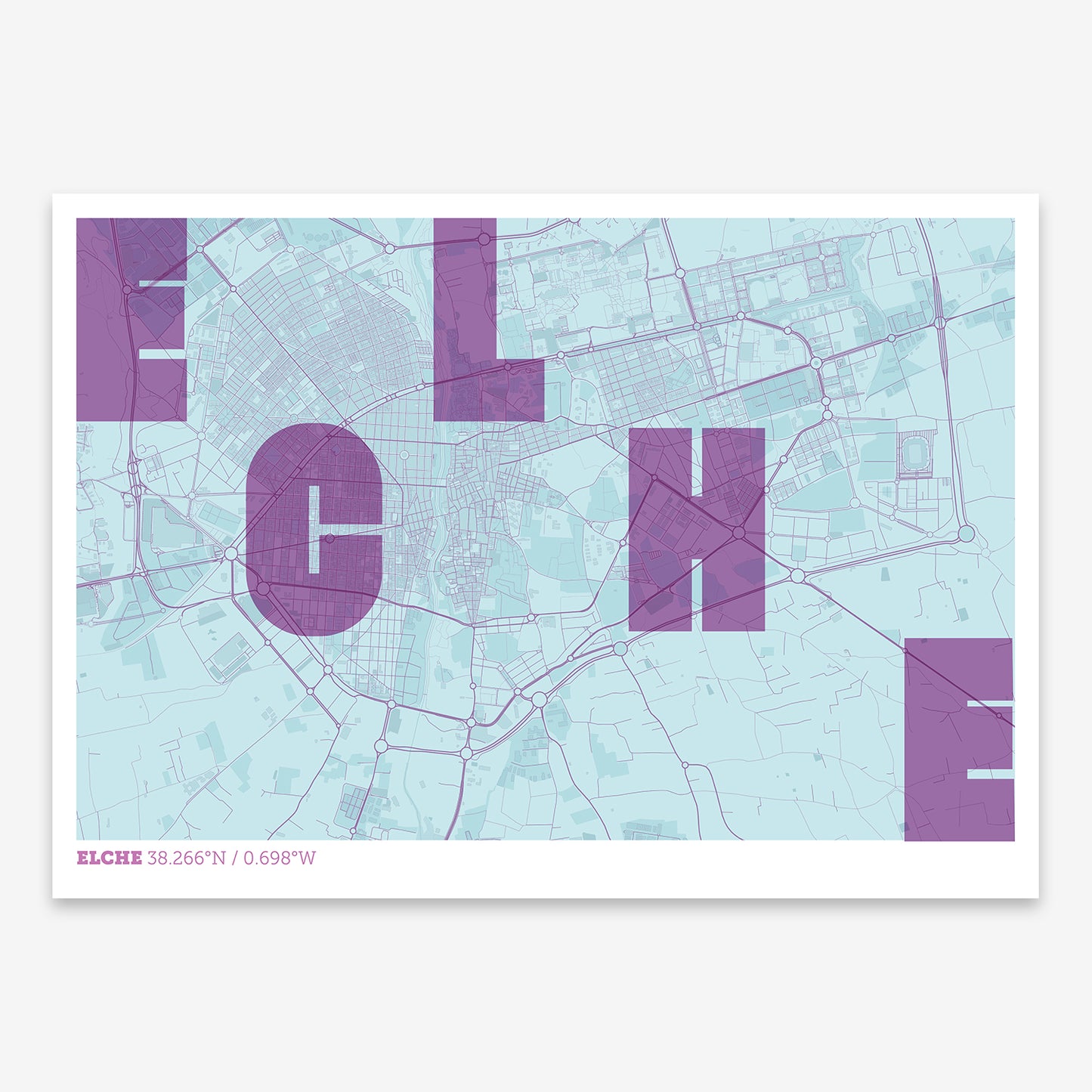 Elche Map V08 Shabby / No Frame / No