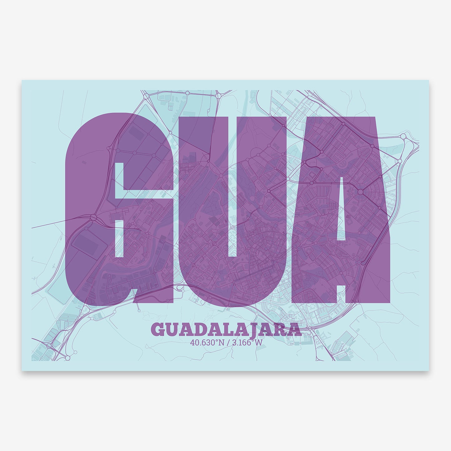 Guadalajara Map V02 Shabby / No Frame / No