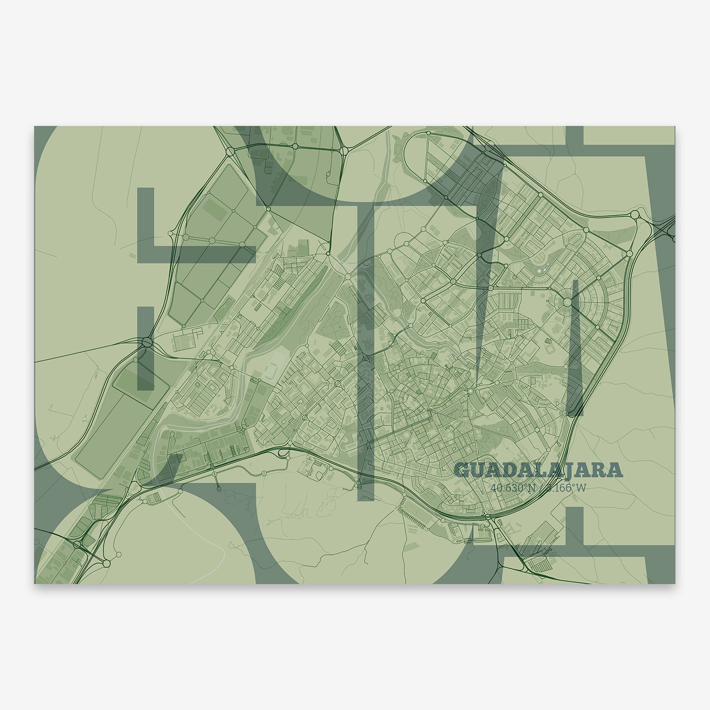 Guadalajara Map V03 Kyoto / No Frame / No