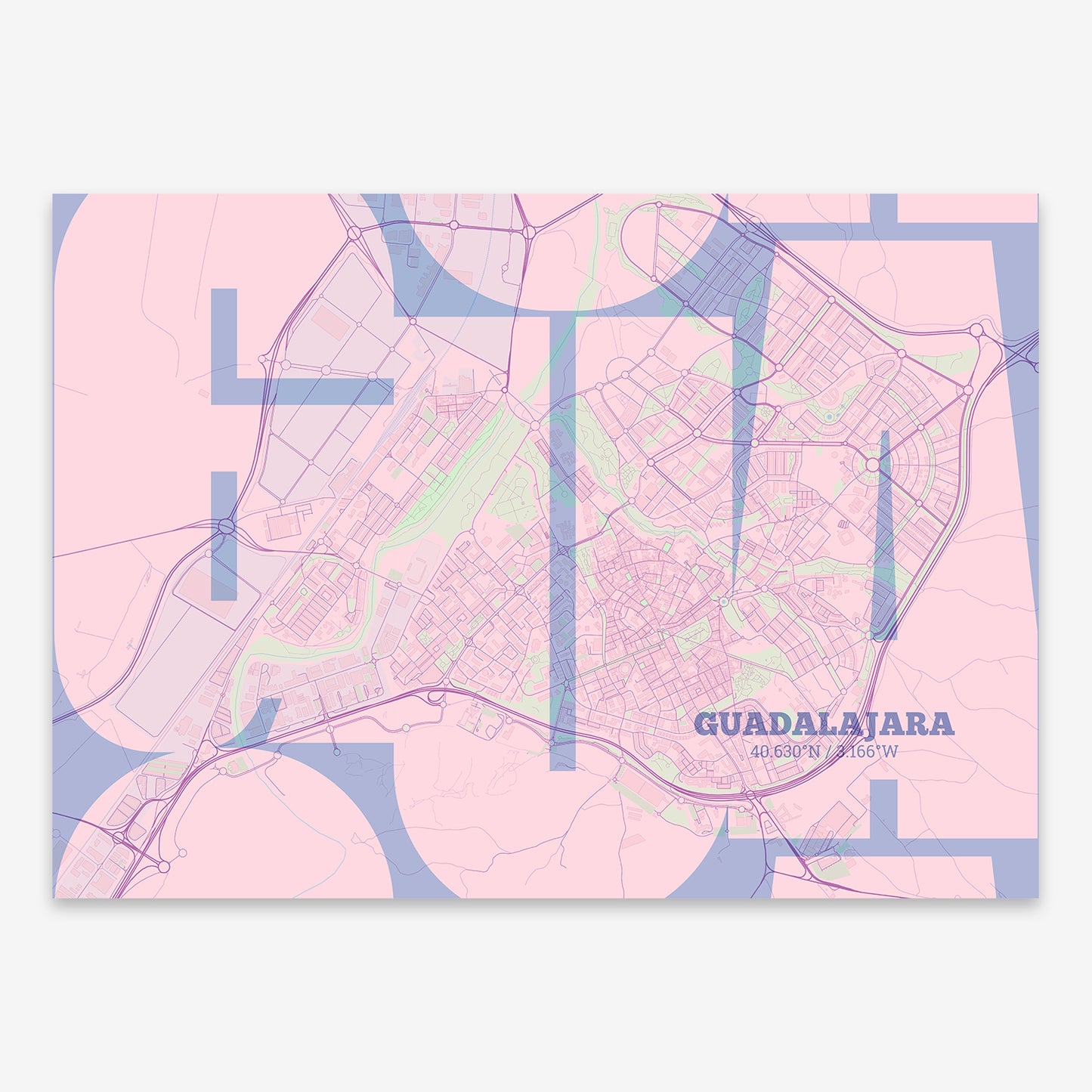 Guadalajara Map V03 Nursery / No Frame / No