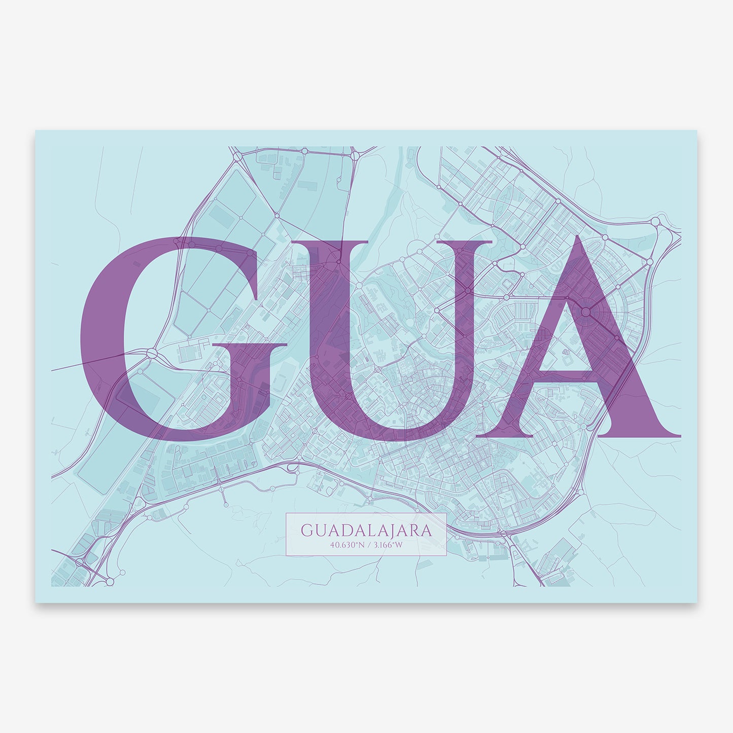 Guadalajara Map V06 Shabby / No Frame / No