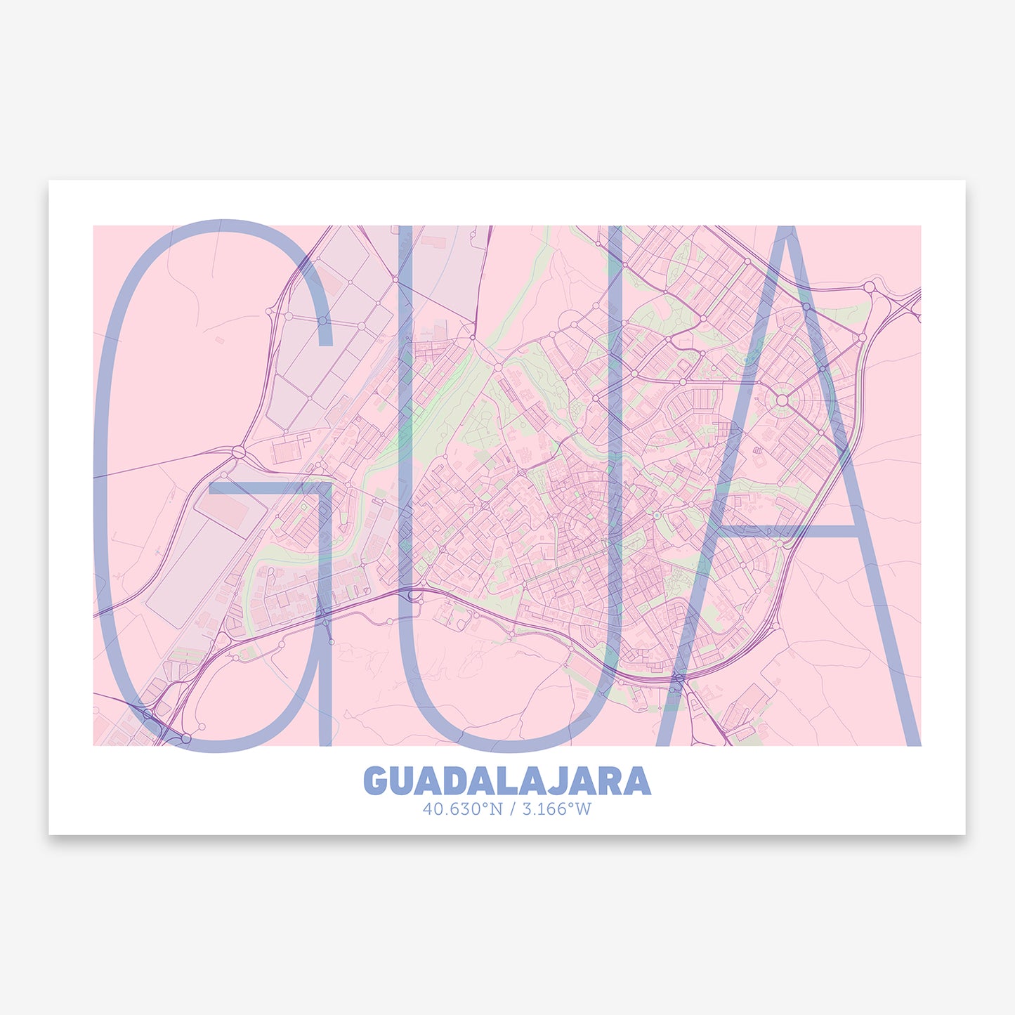 Guadalajara Map V07 Nursery / No Frame / No