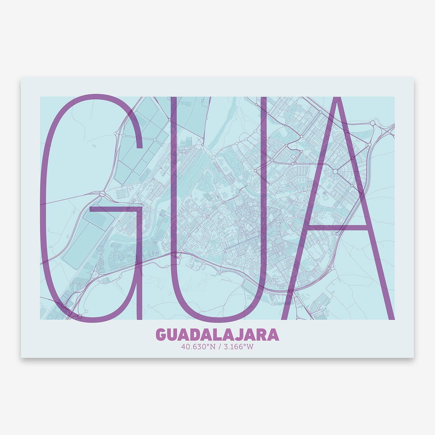 Guadalajara Map V07 Shabby / No Frame / No