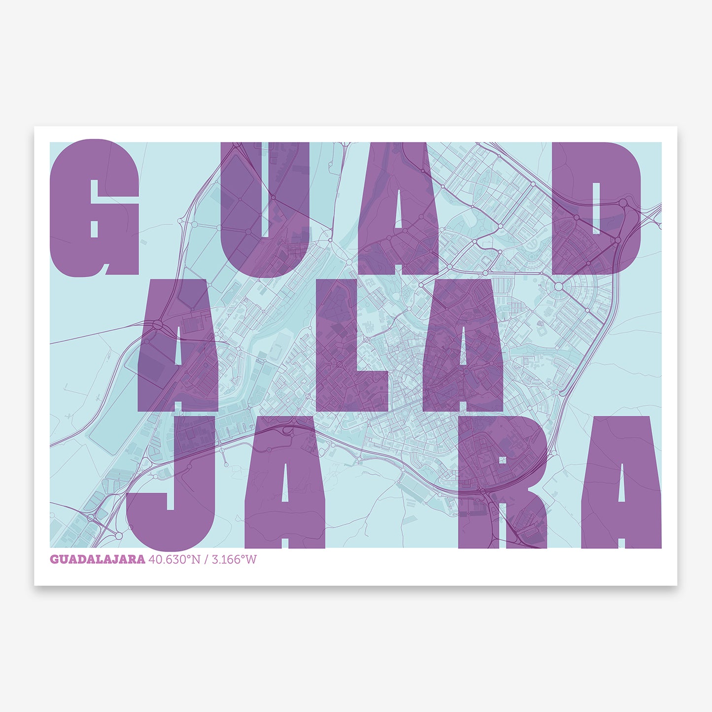 Guadalajara Map V08 Shabby / No Frame / No