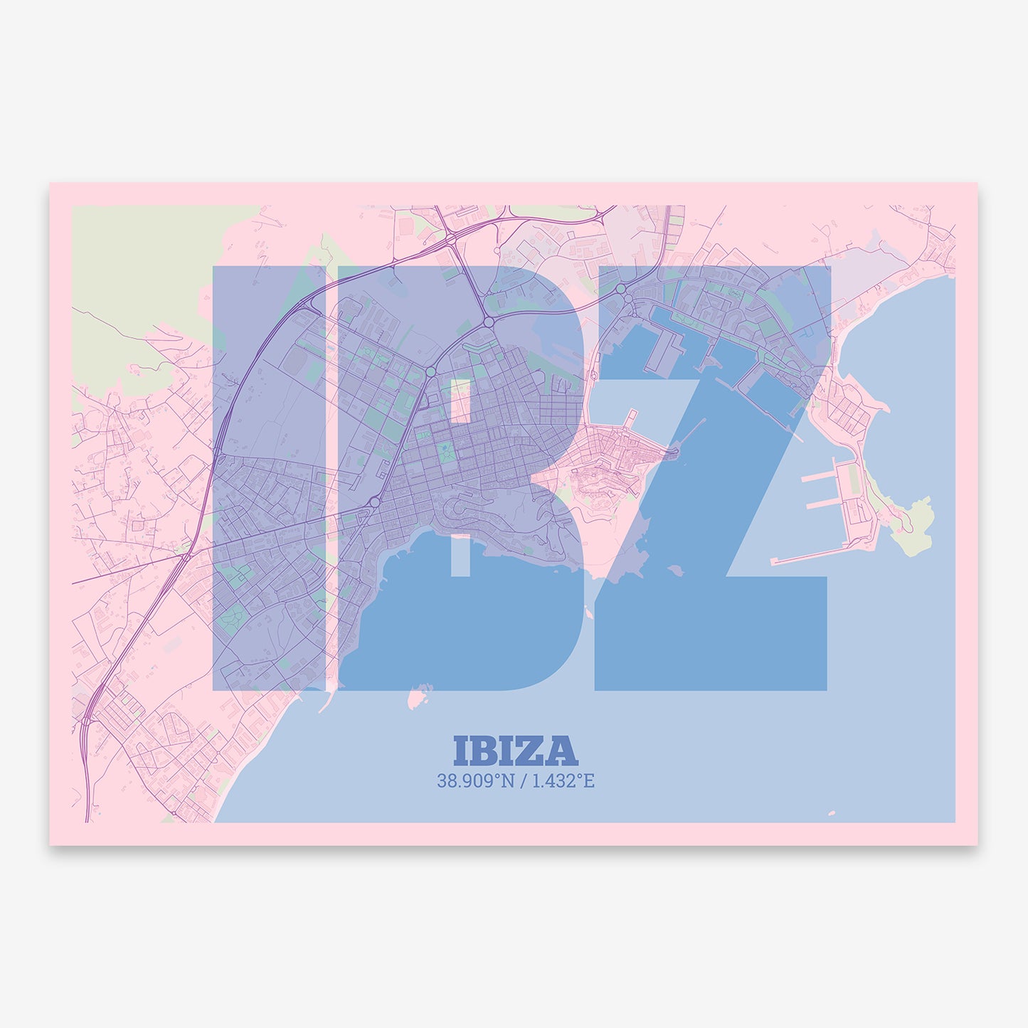 Ibiza map V02 Nursery / No Frame / No