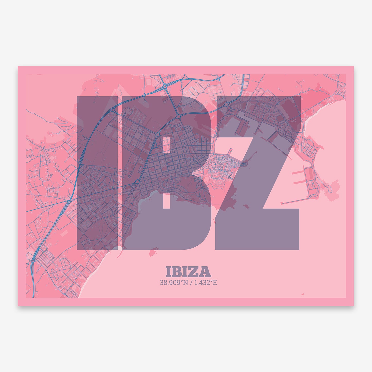 Ibiza map V02 Tuscan / No Frame / No