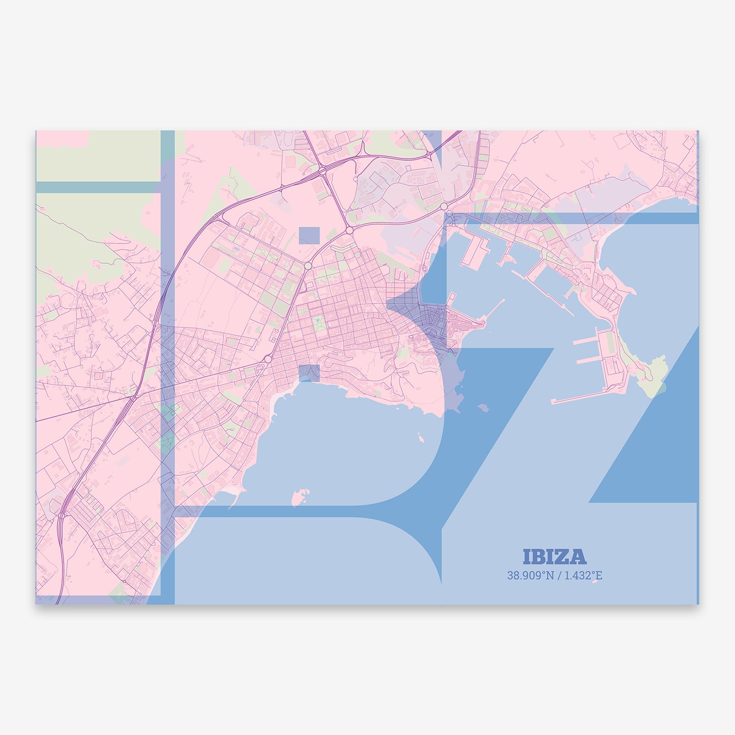 Ibiza map V03 Nursery / Frame / Yes